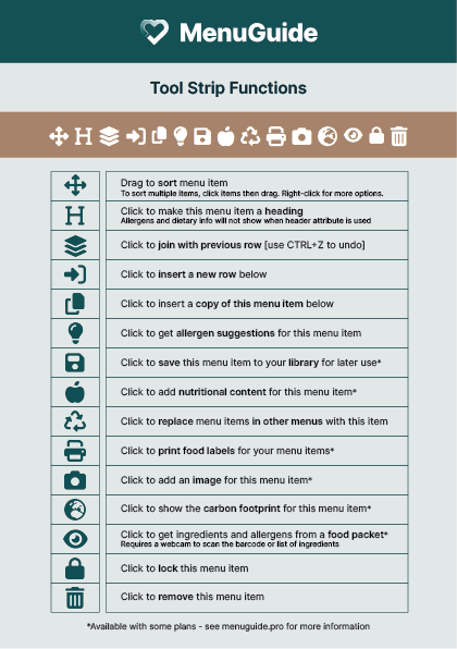 Tool Strip Functions A5 Guide Image